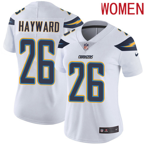 2019 Women Los Angeles Chargers 26 Hayward white Nike Vapor Untouchable Limited NFL Jersey